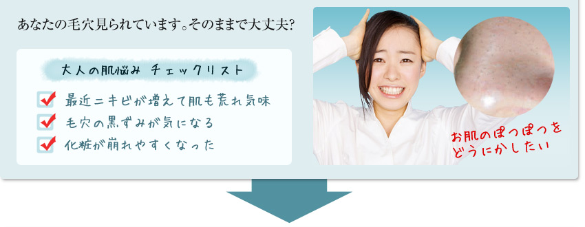 あなたの毛穴見られています。そのままで大丈夫？